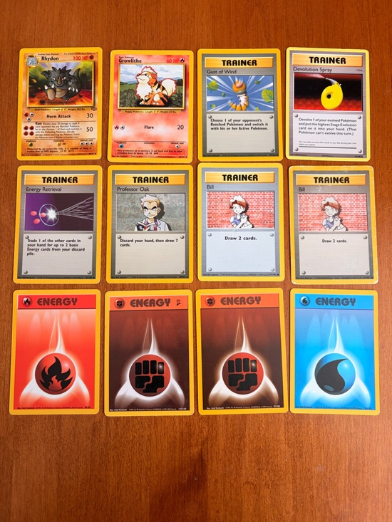 Pokemon Other - Lot of 12 90s Original Pokemon Cards - rhydon, growlithe - NOT MINT